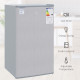 91 Litre Freestanding Under Counter Fridge Freezer, Small Fridge with Chiller Box, Adjustable Thermostat, 47.5cm Wide, Grey