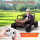 AIYAPLAY 12V Battery Powered Ride on Truck w/ Remote, Four Suspension Wheels, Horn, Lights, Music, USB, for Ages 3-5 Years, Brow