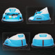 AIYAPLAY 360° Rotation Kids Bumper Car, 12V Waltz Car with Remote Control, Dual Joystick, Music, Lights, Light Blue