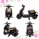 AIYAPLAY 6V Ride on Motorbike, Kids Electric Motorbike w/ Headlights, Music, Training Wheels, for Ages 18-36 Months, Black