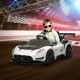 AIYAPLAY Maserati GT2 Licensed 12V Kids Electric Ride on Car with 4 Suspension Wheels, Remote Control, Music, Horn, Lights, Whit