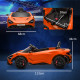 AIYAPLAY McLaren 765LT Licensed 12V Kids Electric Ride on Car with Butterfly Doors, Remote Control, Transport Wheels, Orange