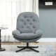 Relaxed Swivel Armchair - Grey