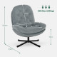 Relaxed Swivel Armchair - Grey