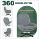 Relaxed Swivel Armchair - Grey