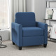Modern Boxy Linen-Look Armchair - Blue