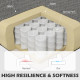 Modern Boxy Linen-Look Armchair - Light Grey