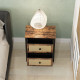 Industrial-Natural Bedside Table - Brown