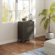 Velvet-Feel Chest of Four Drawers - Brown