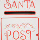 A5 Christmas Letter Postbox - White/Red