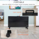 POWER Convector Radiator Freestanding or Wall-mounted Heating with 2 Heat Settings Safety Cut-Off, Black