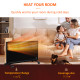 POWER Convector Radiator Freestanding or Wall-mounted Heating with 2 Heat Settings Safety Cut-Off, Black