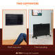 POWER Convector Radiator Freestanding or Wall-mounted Heating with 2 Heat Settings Safety Cut-Off, Black