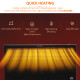 POWER Convector Radiator Freestanding or Wall-mounted Heating with 2 Heat Settings Safety Cut-Off, Black