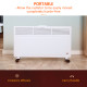 POWER Convector Radiator Freestanding or Wall-mounted Heating with 2 Heat Settings Safety Cut-Off, White