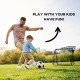 Double Sided Football Rebounder Net, Football Rebound Goal with Five Adjustable Angles, Black