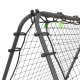 Double Sided Football Rebounder Net, Football Rebound Goal with Five Adjustable Angles, Black