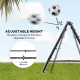 Double Sided Football Rebounder Net, Football Rebound Goal with Five Adjustable Angles, Black