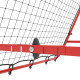 Double Sided Football Rebounder Net, Football Rebound Goal with Five Adjustable Angles, Red