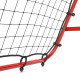 Double Sided Football Rebounder Net, Football Rebound Goal with Five Adjustable Angles, Red