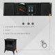 Electric Fireplace Stove, Free standing Fireplace Heater with Realistic Flame Effect, Adjustable Temperature and Overheat Protec