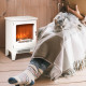 Electric Fireplace Stove, Free standing Fireplace Heater with Realistic LED Flame Effect, Overheat Safety Protection, 900W/1800W