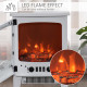 Electric Fireplace Stove, Free standing Fireplace Heater with Realistic LED Flame Effect, Overheat Safety Protection, 900W/1800W