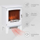 Electric Fireplace Stove, Free standing Fireplace Heater with Realistic LED Flame Effect, Overheat Safety Protection, 900W/1800W