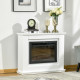 Electric Fireplace Suite with Remote Control, 1kW/2kW Freestanding Fireplace Heater with LED Flame Effect, Overheat Protection, 