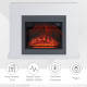 Electric Fireplace Suite with Remote Control, 2000W Freestanding Fireplace Heater with LED Flame Effect, Overheat Protection, 7-