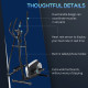 Elliptical Cross Trainer, Home Cardio Workout Machine with Eight Level Magnetic Resistance, LCD Monitor, Heart Rate Sensor, Two 