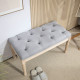 Vintage Wooden Bed End Bench - Light Grey