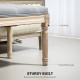 Vintage Wooden Bed End Bench - Light Grey