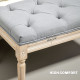 Vintage Wooden Bed End Bench - Light Grey