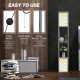 Floor Lamp with Shelves, Dual Light, Modern Tall Standing Lamps, with Pull Chain Switch (Bulb not Included), Light Grey