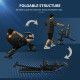 Foldable Weight Bench, Adjustable Strength Training Sit Up Ab Bench, Incline/Decline, Blue