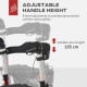 88.5-106cm Aluminium Frame Rollator Walker, with Brakes - Red