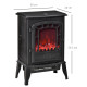 Free standing Electric Fireplace Stove, Fireplace Heater with Realistic Flame Effect, Overheat Safety Protection, 1000W/2000W, B
