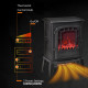 Free standing Electric Fireplace Stove, Fireplace Heater with Realistic Flame Effect, Overheat Safety Protection, 1000W/2000W, B