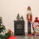 Freestanding Electric Fireplace Indoor Heater Glass View Log Wood Burning Effect Flame Portable Fireplace Stove 950/1850W Black