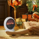 Freestanding Electric Fireplace Indoor Space Table Top Heater with Realistic Flame Effect, Rotatable Head, Overheating Protectio