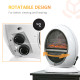 Freestanding Electric Fireplace Indoor Space Table Top Heater with Realistic Flame Effect, Rotatable Head, Overheating Protectio