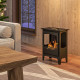 Freestanding Ethanol Fireplace, Steel Bioethanol Fireplace with Stainless Steel Flame Snuffer, 1.2L Tank, 3 Hours Burning Time f