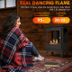 Freestanding Ethanol Fireplace, Steel Bioethanol Fireplace with Stainless Steel Flame Snuffer, 1.2L Tank, 3 Hours Burning Time f