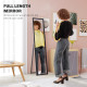 Glitter Frame Full-Length Mirror - Black