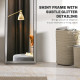 Glitter Frame Full-Length Mirror - Silver