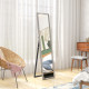 Glitter Frame Full-Length Mirror - Silver