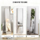 Glitter Frame Full-Length Mirror - Silver