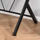 Gaming Desk, 108 x 66cm Computer Table Metal Frame with Cup Holder, Headphone Hook, Cable Hole, for Small Spaces, Black
