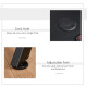 Gaming Desk, 108 x 66cm Computer Table Metal Frame with Cup Holder, Headphone Hook, Cable Hole, for Small Spaces, Black